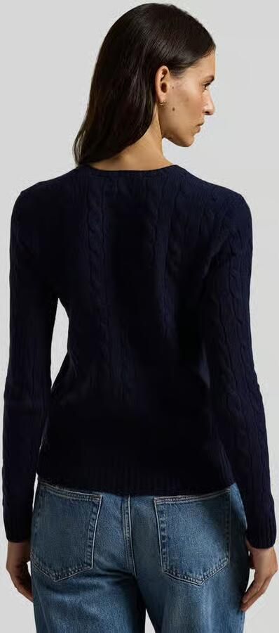 Polo Ralph Lauren Gebreide pullover van een mix van katoen en kasjmier met kabelpatroon - Foto 4