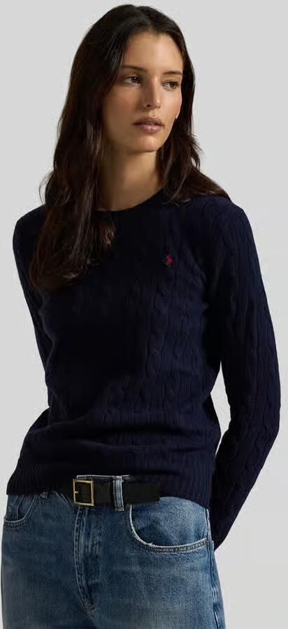Polo Ralph Lauren Gebreide pullover van een mix van katoen en kasjmier met kabelpatroon - Foto 3