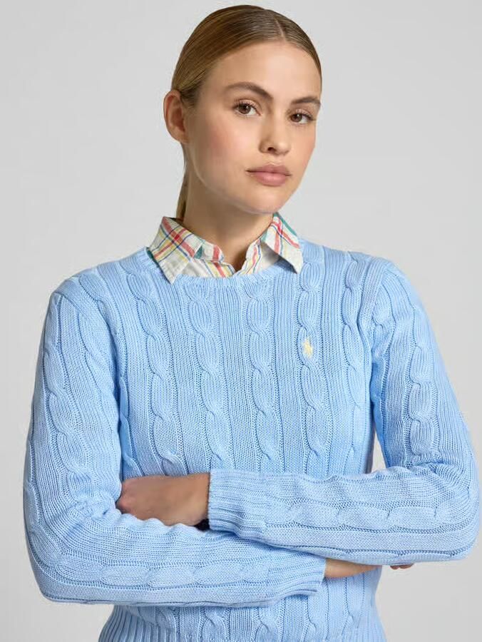 Polo Ralph Lauren regular fit gebreide pullover van puur katoen model 'JULIANNA-LONG'