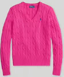 Polo Ralph Lauren regular fit gebreide pullover van puur katoen model 'KIMBERLY'