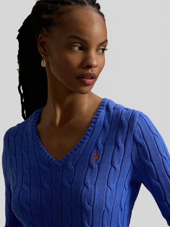 Polo Ralph Lauren regular fit gebreide pullover van puur katoen model 'KIMBERLY'