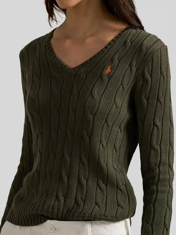 Polo Ralph Lauren regular fit gebreide pullover van puur katoen model 'KIMBERLY'