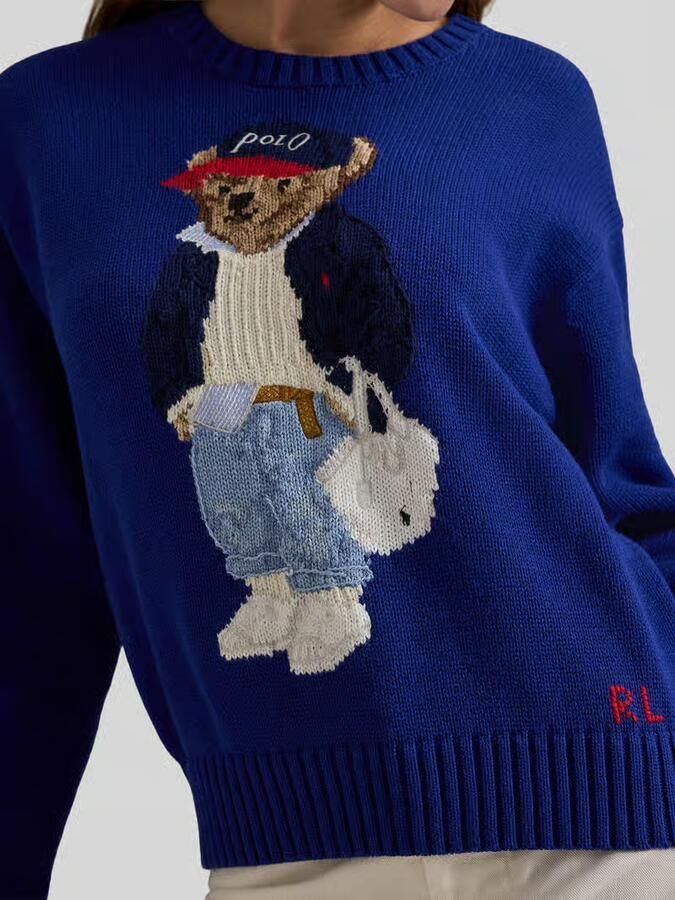 Polo Ralph Lauren Regular Fit gebreide trui met Polo-Bear-intarsia