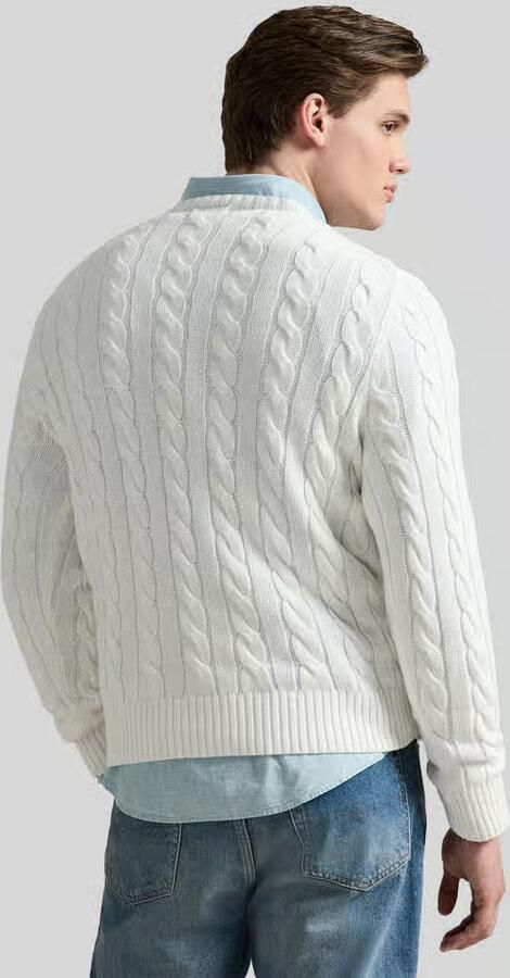 Polo Ralph Lauren Gebreide pullover met kabelpatroon model 'DRIVER' - Foto 8