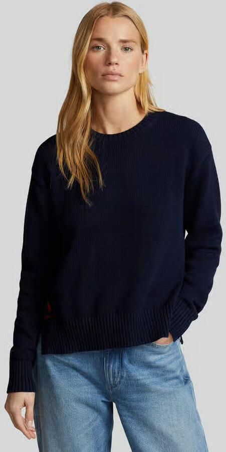 Polo Ralph Lauren Geribbelde Katoenen Crew-Neck Sweater Blue Dames - Foto 4