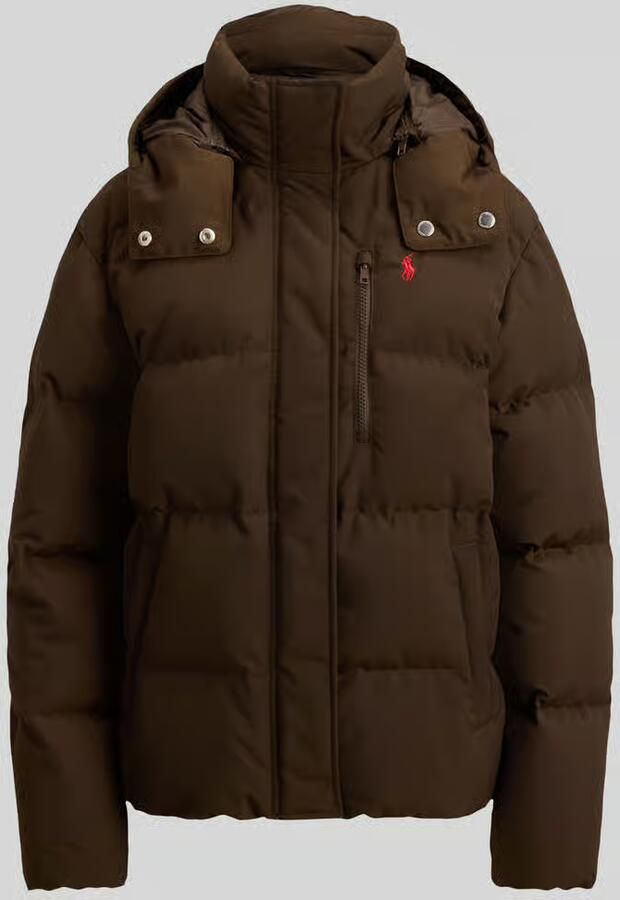 Polo Ralph Lauren Regular fit gewatteerd jack met afneembare capuchon