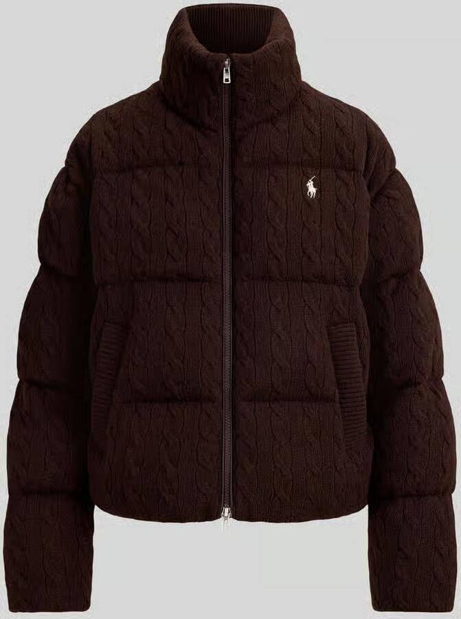 Polo Ralph Lauren Regular fit gewatteerd jack van mix van wol en kasjmier