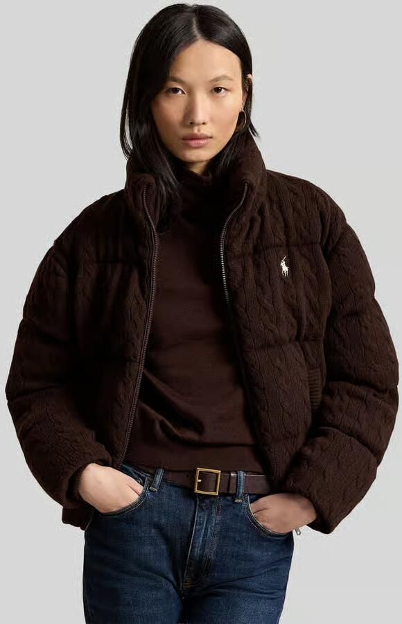 Polo Ralph Lauren Regular fit gewatteerd jack van mix van wol en kasjmier - Foto 2