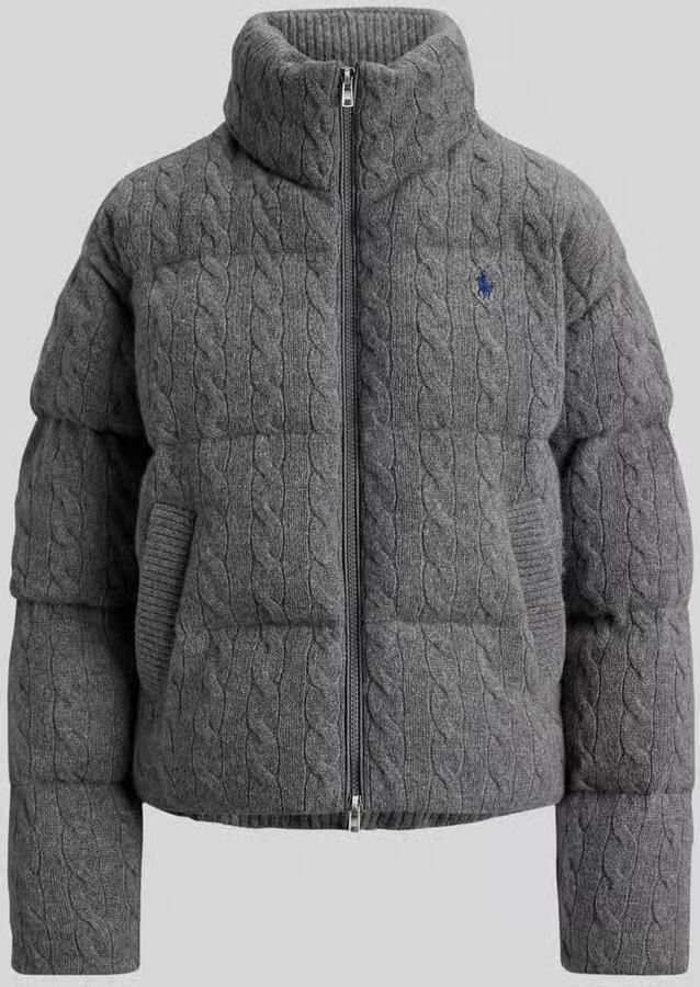 Polo Ralph Lauren Regular fit gewatteerd jack van mix van wol en kasjmier