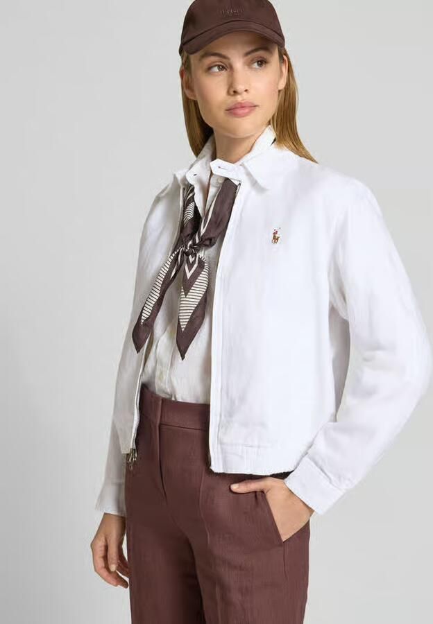 Polo Ralph Lauren Linnen windbreaker met logostitching