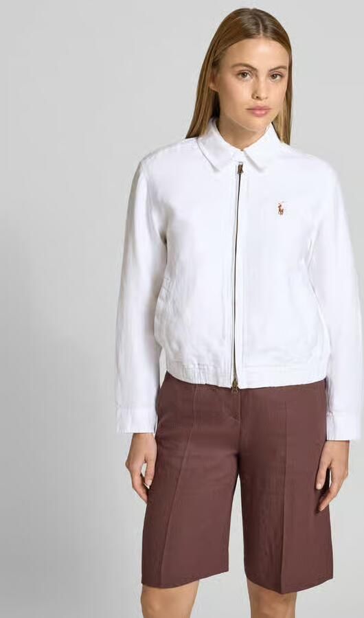 Polo Ralph Lauren Linnen windbreaker met logostitching - Foto 3