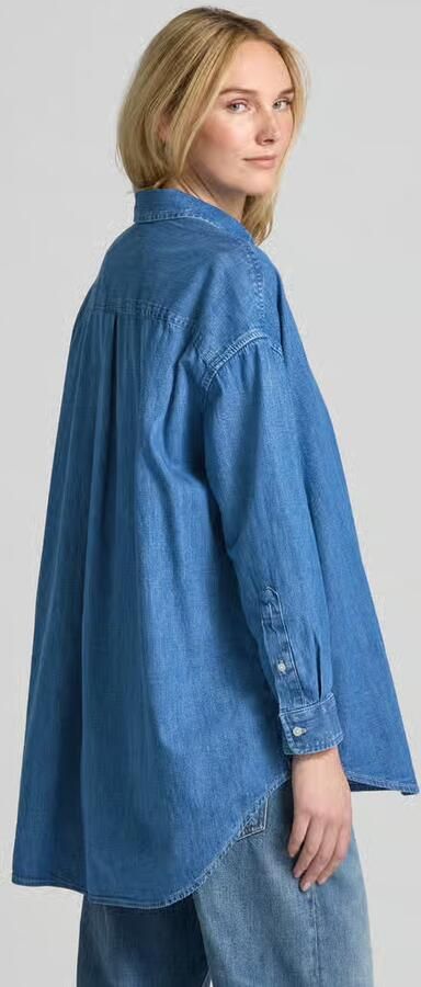 Polo Ralph Lauren Blauwe Oversize Denim Shirt Jas Blue Dames - Foto 4