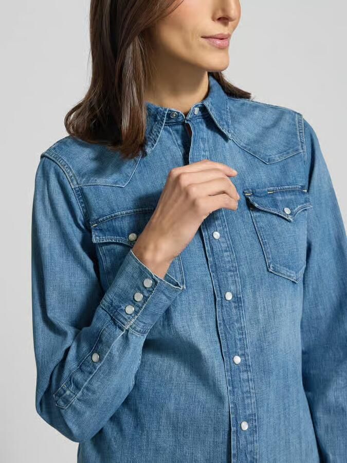 Polo Ralph Lauren Regular fit jeansoverhemd met klepzakken - Foto 2