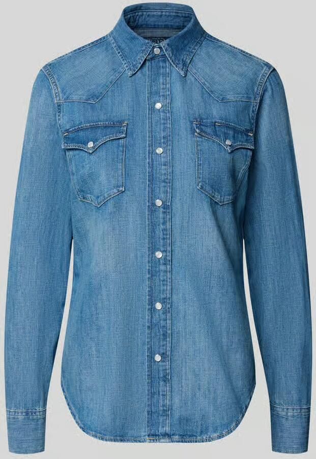 Polo Ralph Lauren Regular fit jeansoverhemd met klepzakken