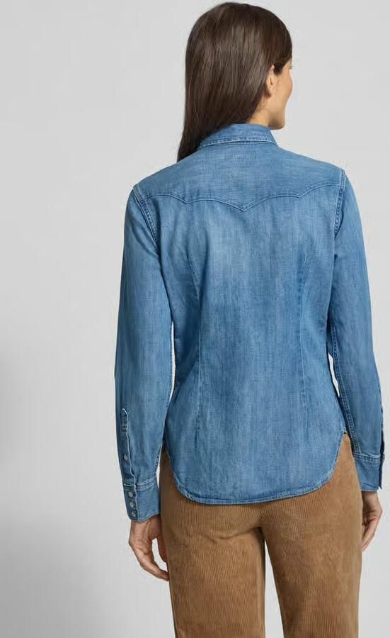 Polo Ralph Lauren Regular fit jeansoverhemd met klepzakken - Foto 3