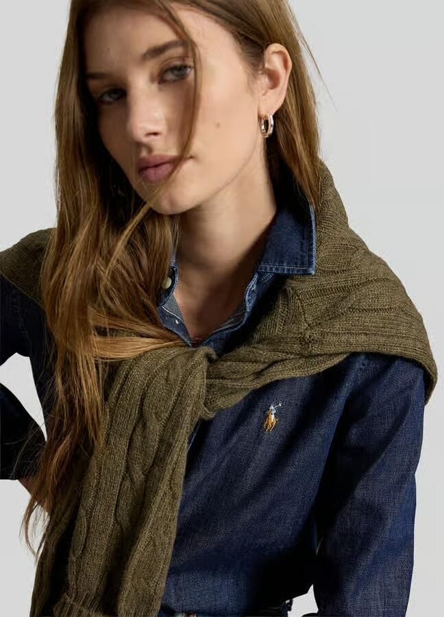 Polo Ralph Lauren regular fit jeansblouse van puur katoen