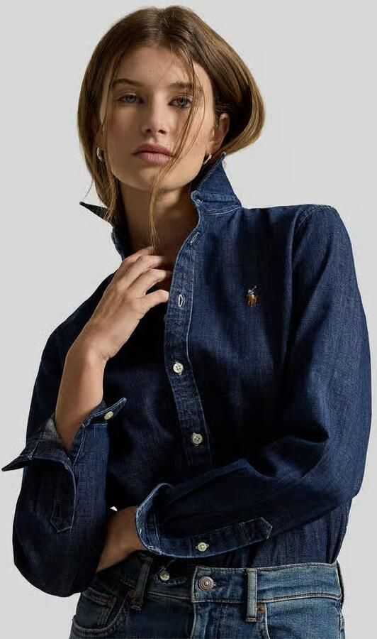 Polo Ralph Lauren regular fit jeansblouse van puur katoen - Foto 3