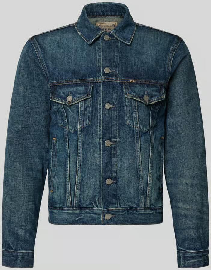 Polo Ralph Lauren Jeansjack met klepzakken model 'ICON TRUCKER-DENIM-JACKET'