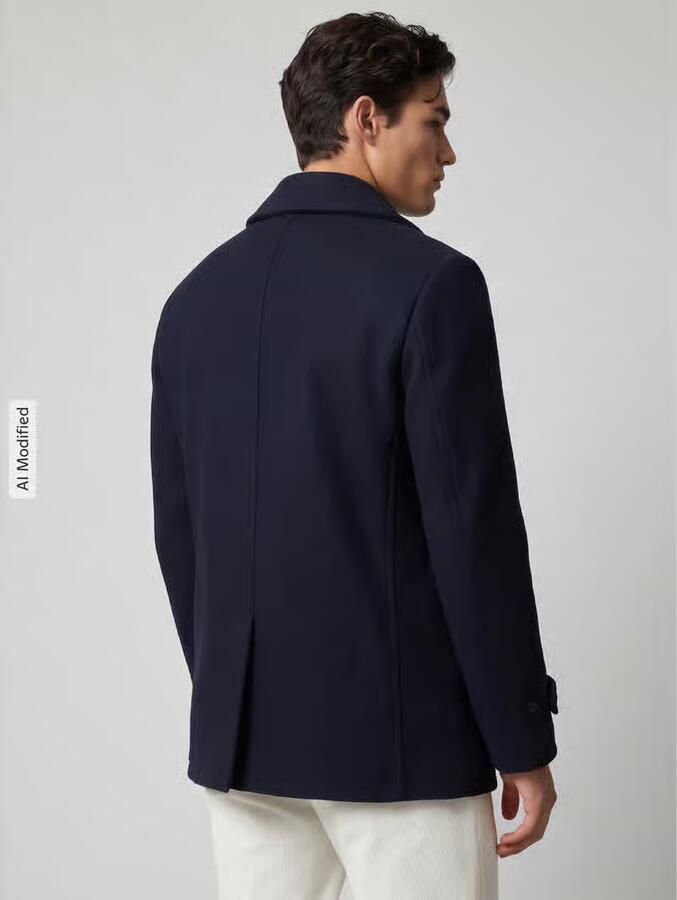 Polo Ralph Lauren Regular fit lange jas met wol