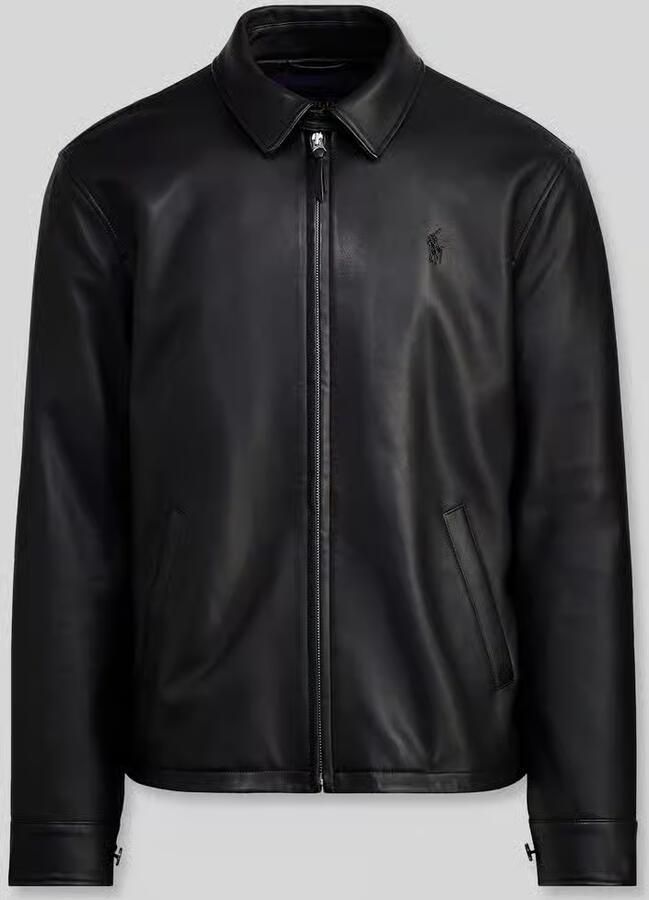 Polo Ralph Lauren Regular fit leerjack van echt leer