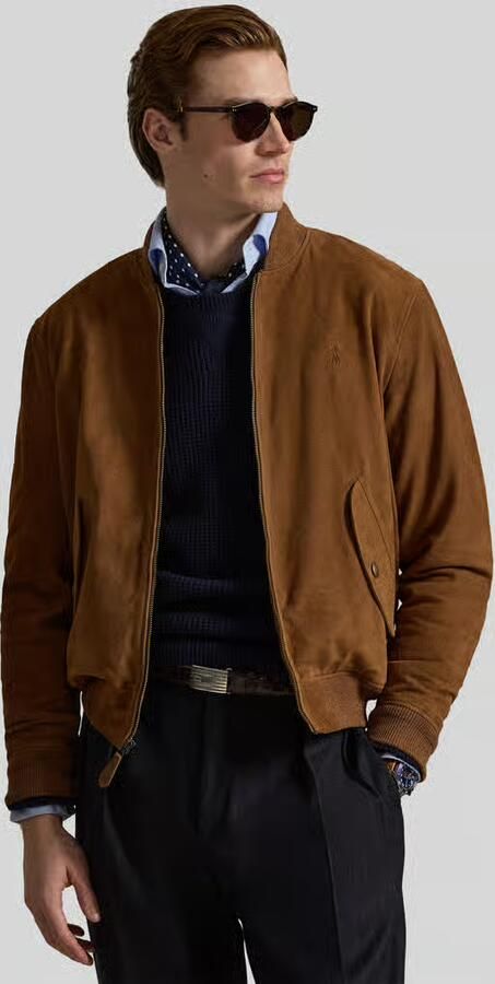 Polo Ralph Lauren Regular fit leren jack met zijwaartse klepzakken - Foto 3