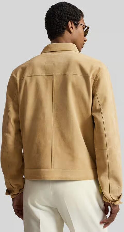 Polo Ralph Lauren regular fit leren jack van echt lamssuède - Foto 3