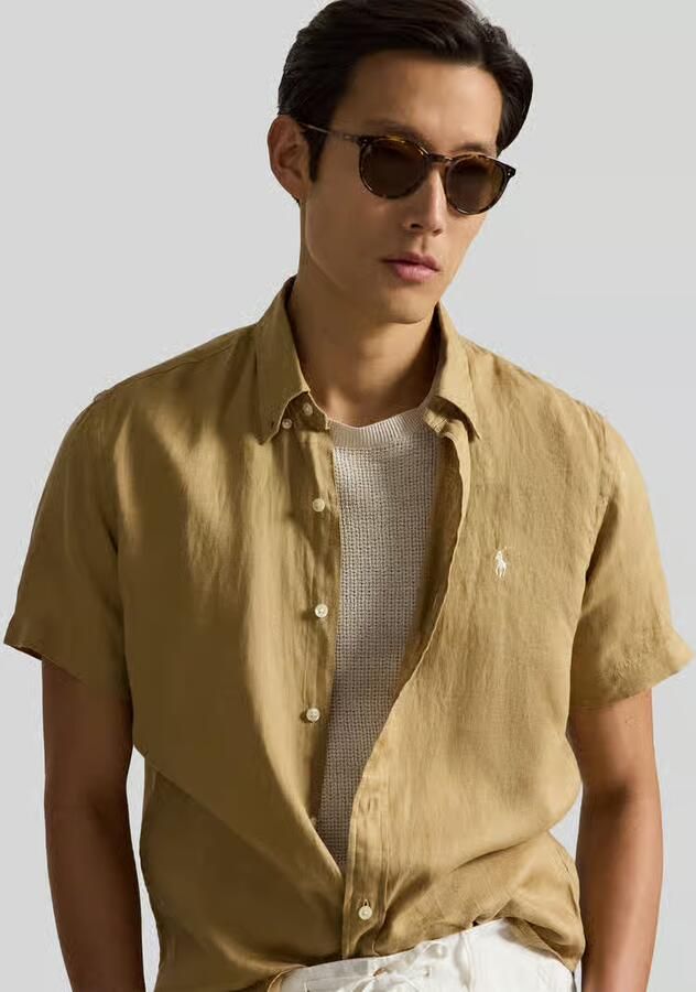 Polo Ralph Lauren Regular fit linnen overhemd met Button-downkraag