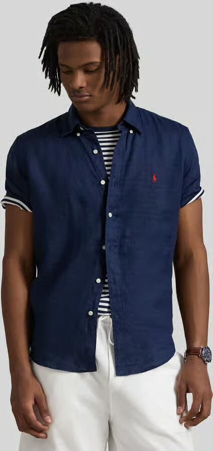 Polo Ralph Lauren Regular fit linnen overhemd met Button-downkraag - Foto 4