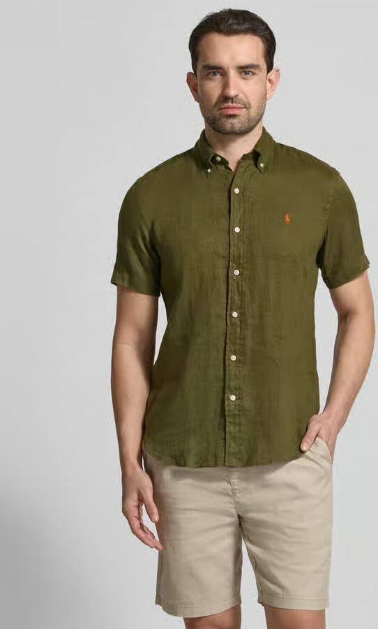Polo Ralph Lauren Regular fit linnen overhemd met Button-downkraag - Foto 4