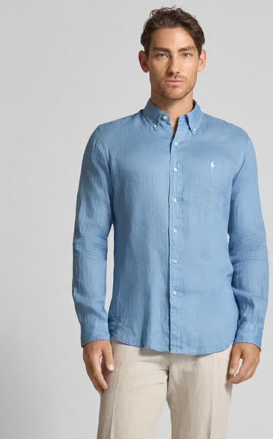 Polo Ralph Lauren Regular fit linnen overhemd met button-downkraag - Foto 5