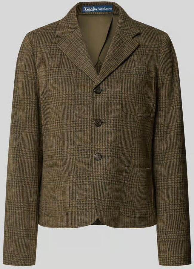 Polo Ralph Lauren Regular fit longblazer van mix van katoen en wol - Foto 2