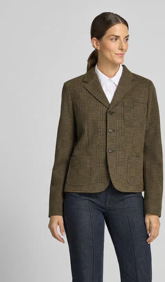 Polo Ralph Lauren Regular fit longblazer van mix van katoen en wol - Foto 3