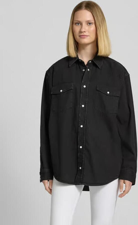 Polo Ralph Lauren Regular fit overhemdblouse in jeanslook met drukknoopsluiting - Foto 2