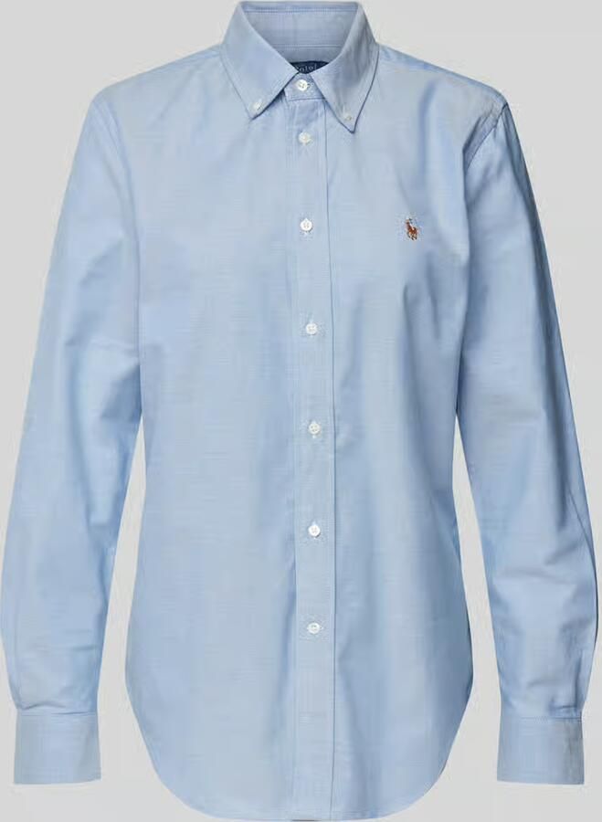 Polo Ralph Lauren Casual Blauw Lang Shirt met Lange Mouwen Blue Dames
