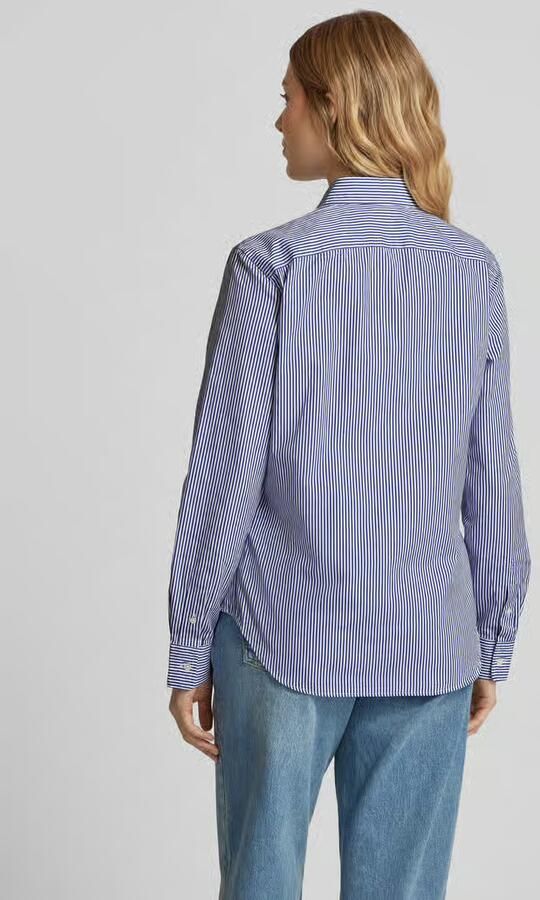 Polo Ralph Lauren Blauwe Katoenen Overhemden met Geborduurd Pony Blue Dames - Foto 9