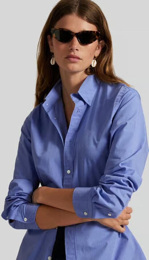Polo Ralph Lauren Geborduurde Pony Button-Down Overhemden Blue Dames - Foto 7
