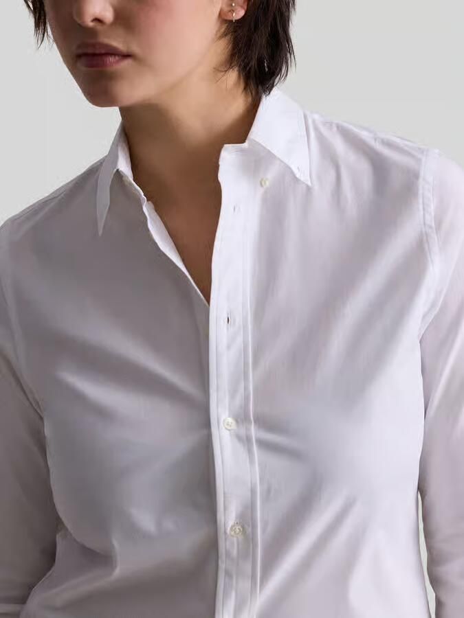 Polo Ralph Lauren Witte Katoenen Damesoverhemd met Geborduurde Pony White Dames - Foto 11