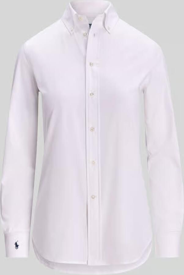 Polo Ralph Lauren Witte Katoenen Damesoverhemd met Geborduurde Pony White Dames - Foto 15