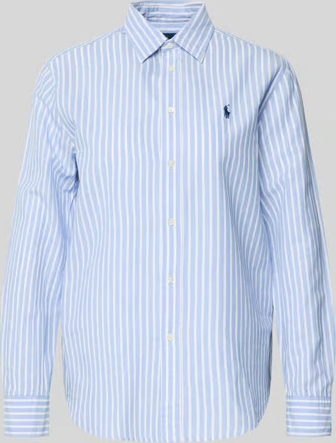 Polo Ralph Lauren Regular fit overhemdblouse van mix van katoen en linnen