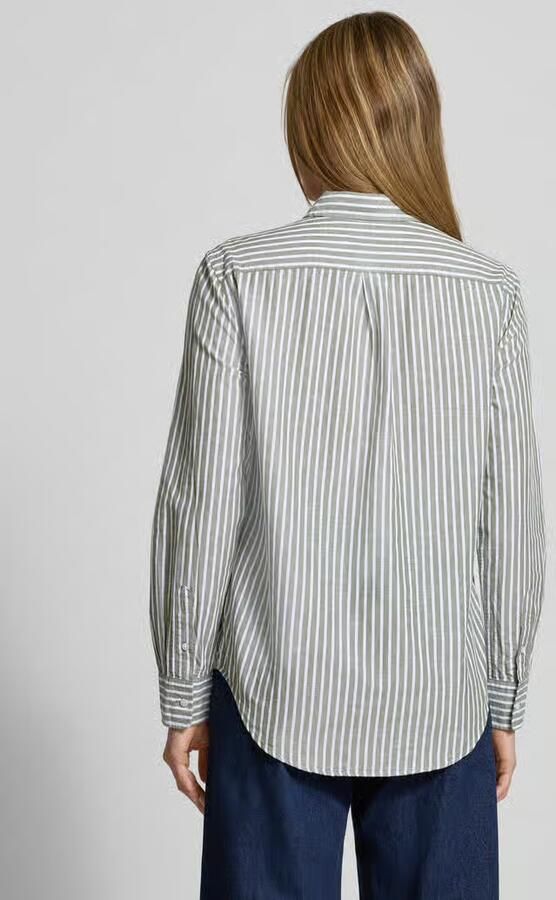 Polo Ralph Lauren Regular fit overhemdblouse van mix van katoen en linnen - Foto 2