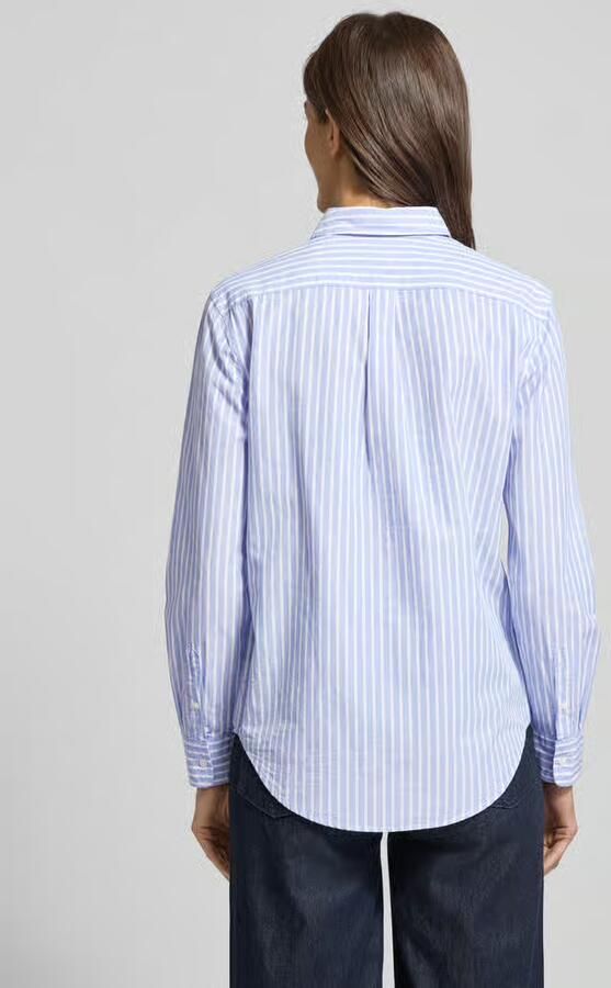 Polo Ralph Lauren Regular fit overhemdblouse van mix van katoen en linnen - Foto 3