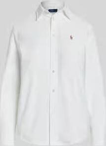 Polo Ralph Lauren Classic fit overhemdblouse met logostitching