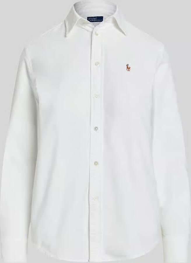 Polo Ralph Lauren Classic fit overhemdblouse met logostitching - Foto 2