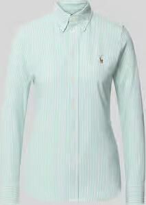 Polo Ralph Lauren Slim fit overhemdblouse met button-downkraag - Foto 5