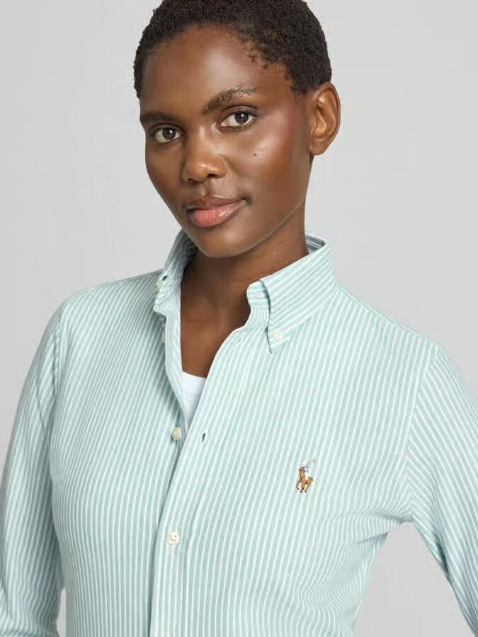 Polo Ralph Lauren Slim fit overhemdblouse met button-downkraag - Foto 2