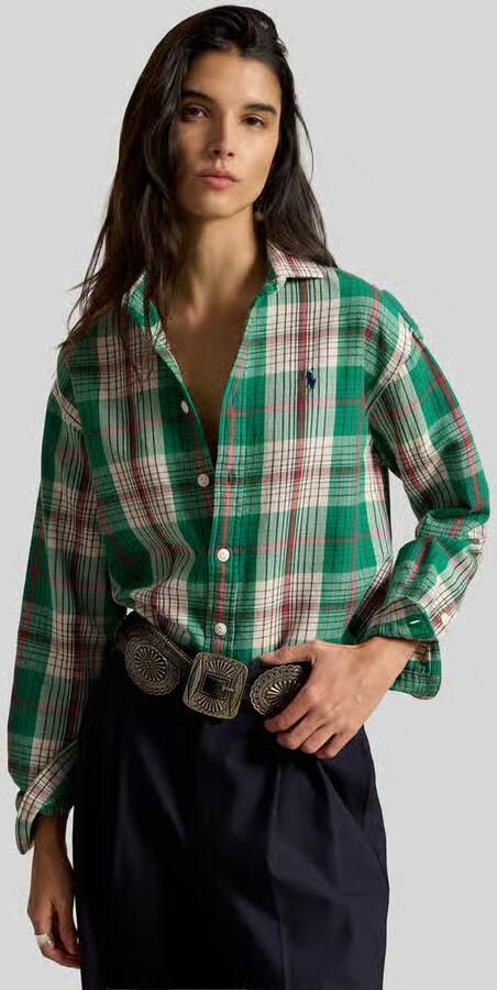 Polo Ralph Lauren regular fit overhemdblouse van puur katoen - Foto 2