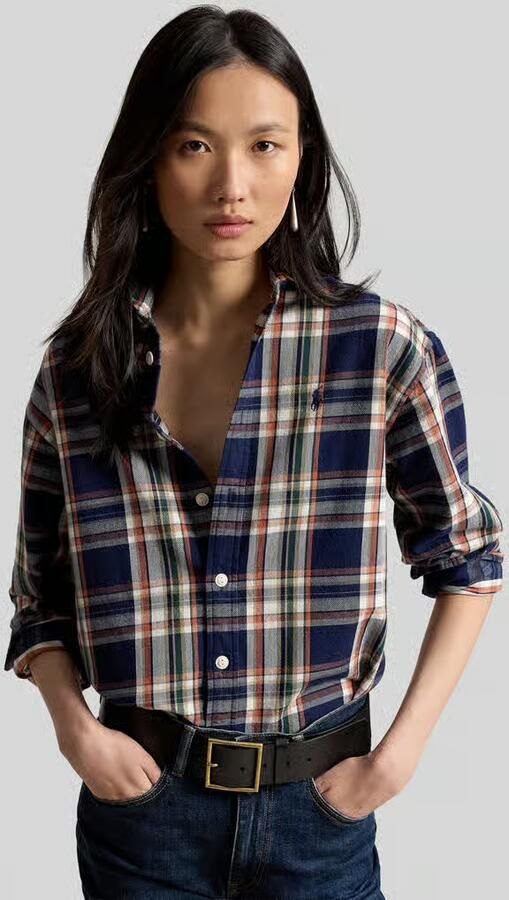 Polo Ralph Lauren regular fit overhemdblouse van puur katoen - Foto 3