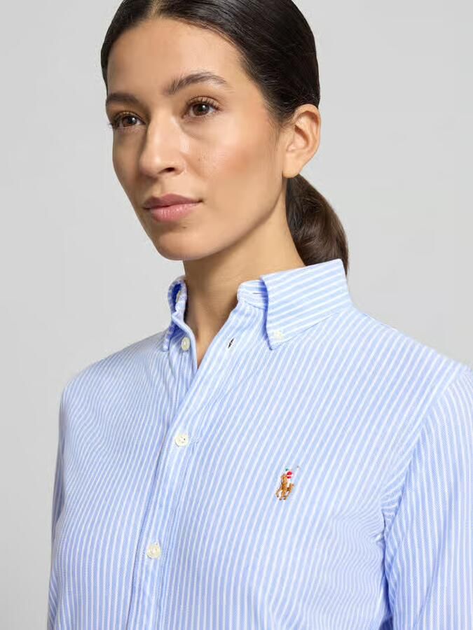 Polo Ralph Lauren Blauwe Casual Katoenen Overhemd met Lange Mouwen Blue Dames - Foto 4