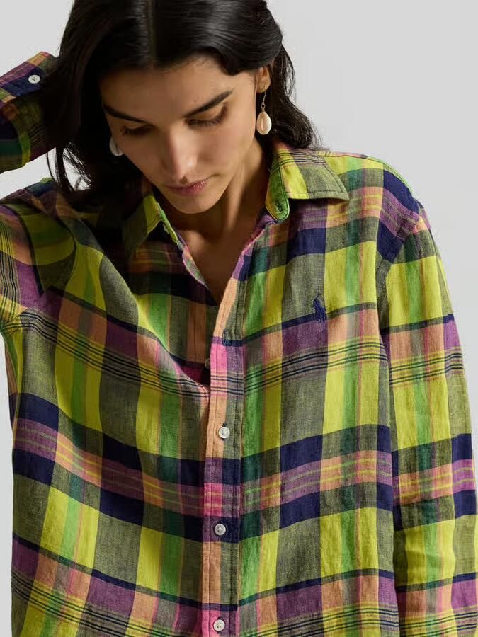 Polo Ralph Lauren Regular fit Overhemdblouse van puur linnen
