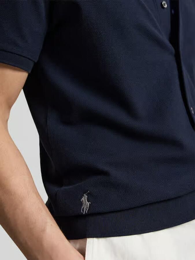 Polo Ralph Lauren regular fit poloshirt met doorlopende knoopsluiting van puur katoen